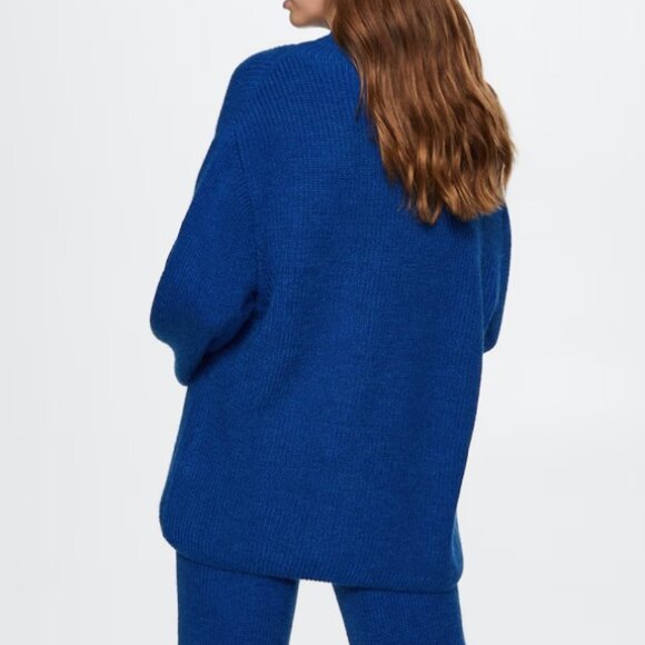 Mango Oversized Mockneck Ribbed Sweater Small - Picture 3 of 3